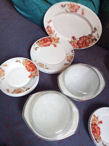 Marble  dinner set / Marble set from France/ Marble set for 8 person