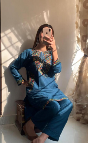 2pcs stitched lilen suits