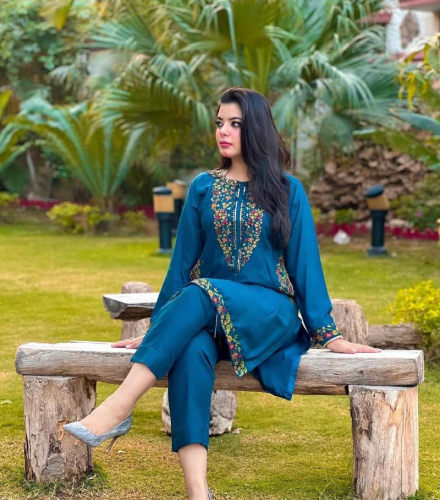 2pcs stitched lilen suits
