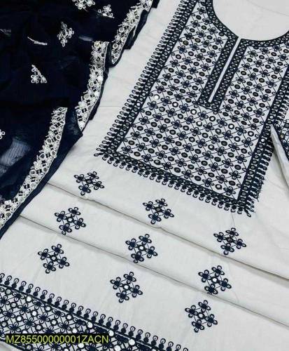 ladies unstitched Embroidered suits