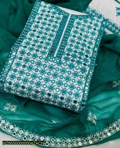 ladies unstitched Embroidered suits