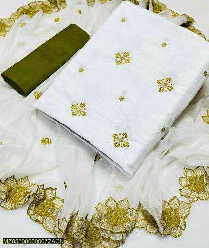 ladies unstitched Embroidered suits