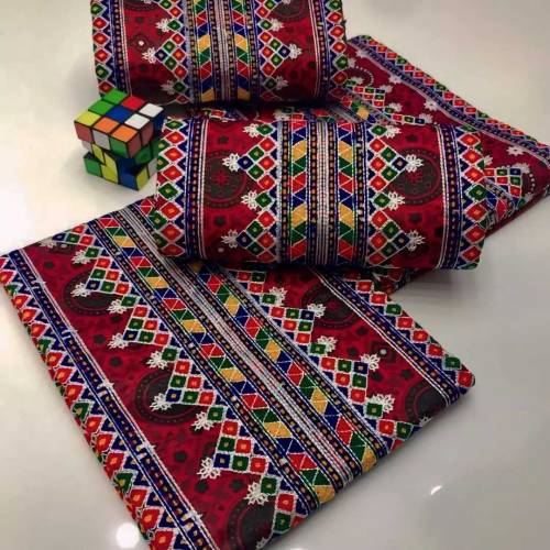 3 Pcs Womens Unstitched Lawn Embroidered Suit