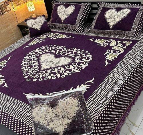 4 PC velvet bedsheets cash on delivery free shipping 