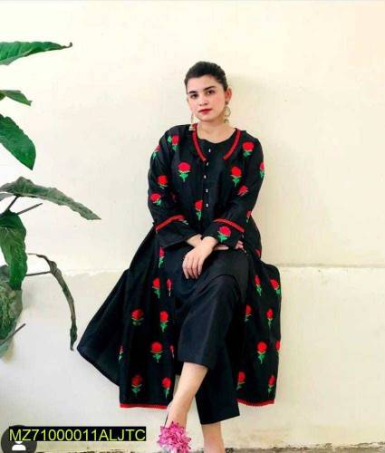 women stiched katan silk dress 
