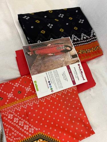 💯 Orignal Gul Ahmed unstitch 3Pc lawn suits