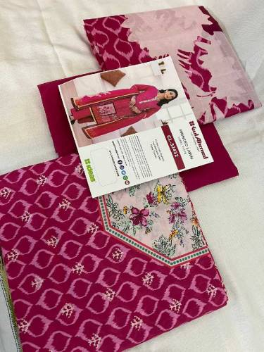 💯 Orignal Gul Ahmed unstitch 3Pc lawn suits