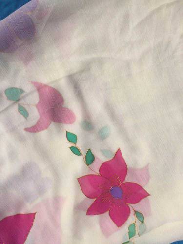Hand Painted chiffon Dupatta 