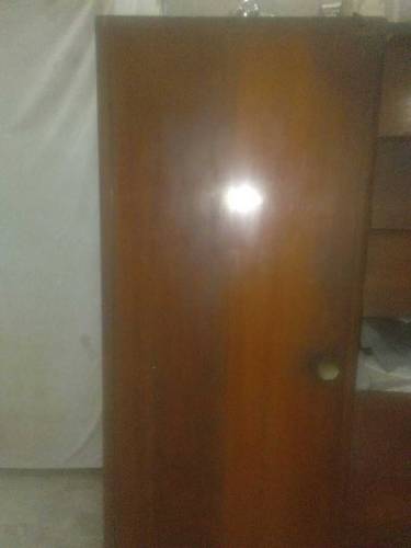 heavy wooden wardrobe