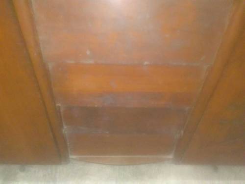 heavy wooden wardrobe