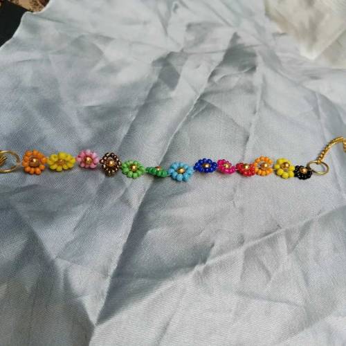 handmade daisy flower necklace and bracelet 