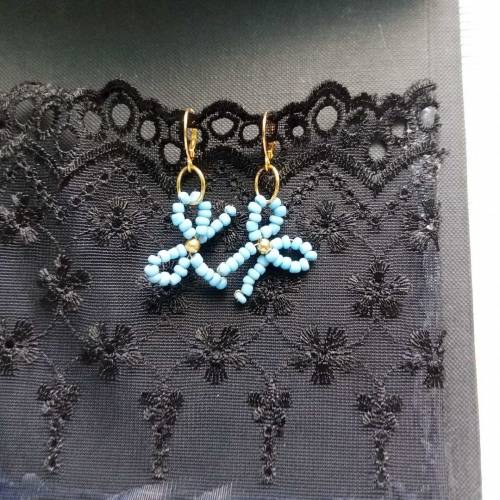 trendy ribbon earings (handmade 