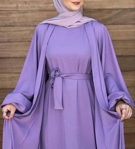 Puff Sleeves Abaya High Quality For High Personality 