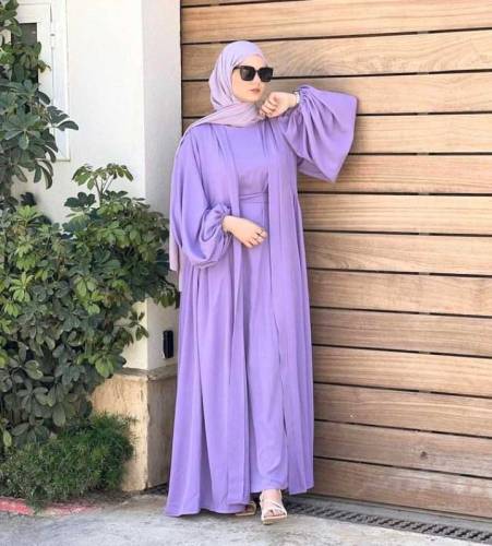 Puff Sleeves Abaya High Quality For High Personality 