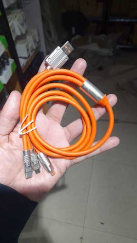 120W 6A 3 In 1 Fast Charging Cable