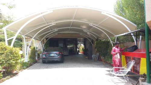 PVC tensile fabric car parking shades 