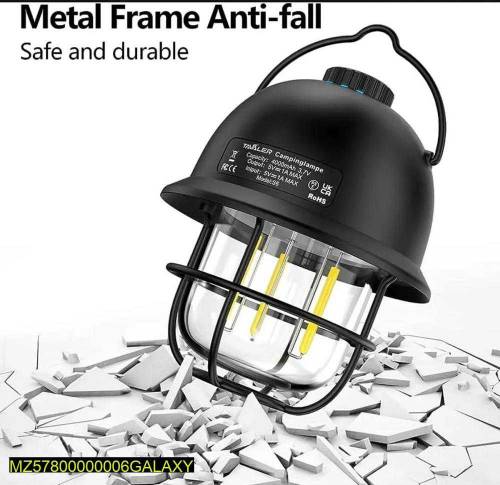 LED Camping lantern 200lm rechargeable light yellow 