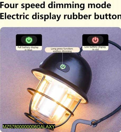 LED Camping lantern 200lm rechargeable light yellow 