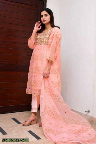 3 pcs  shirt chest 21. length 37 inches trousers46_48.1x dupatta  