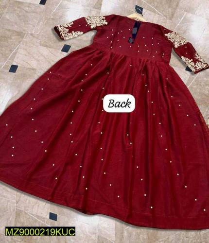 3 PCS woman stitched fancy shamoz silk embroidered Maxy 