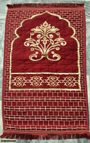 Velvet embossed prayer mat for sale