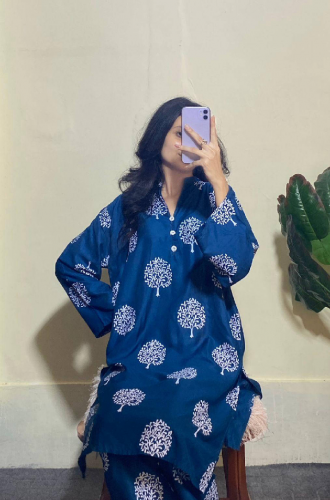 2 pcs Stitched linen dress
