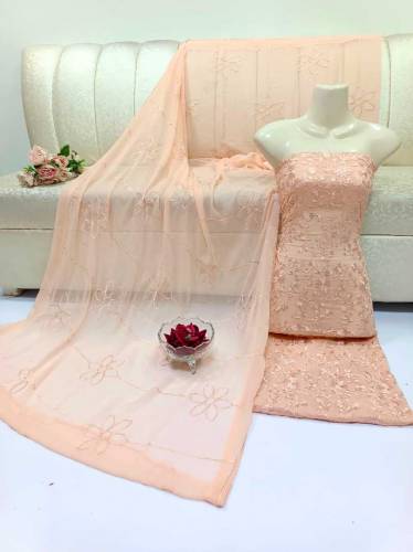 Beautiful self machine embroidery work collectionShirt duppatta on pur