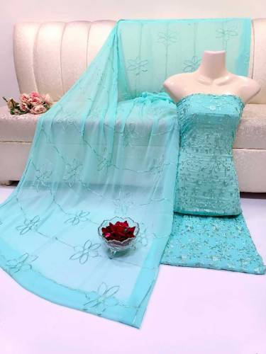 Beautiful self machine embroidery work collectionShirt duppatta on pur