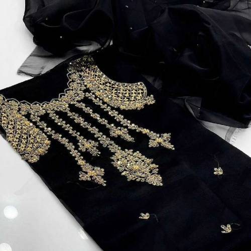 Ladies Dress unstitched Embroidery Suits