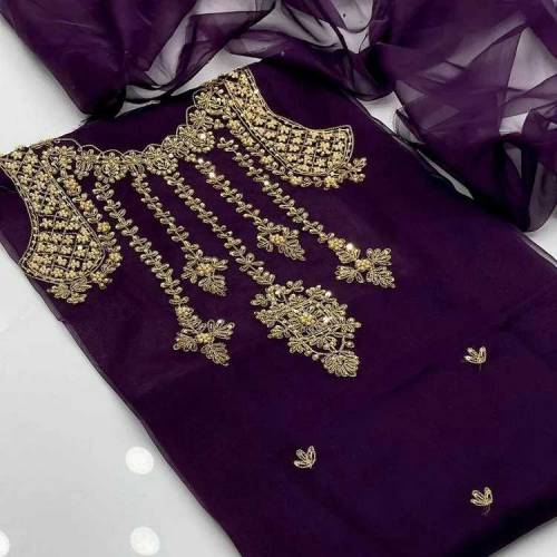 Ladies Dress unstitched Embroidery Suits