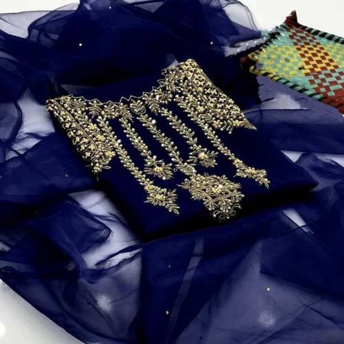Ladies Dress unstitched Embroidery Suits