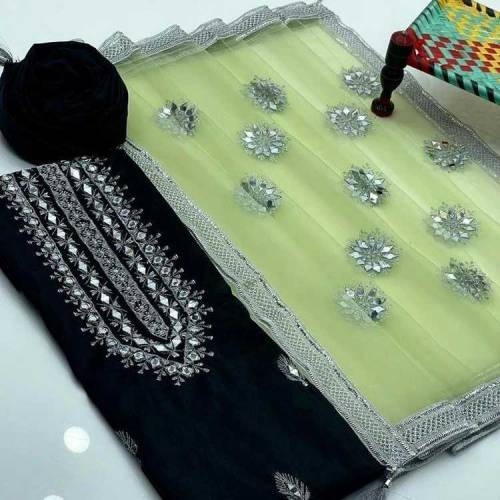 Ladies Dress unstitched Embroidery Suits