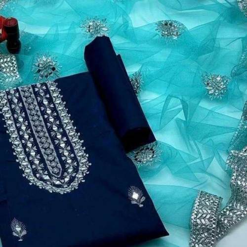 Ladies Dress unstitched Embroidery Suits