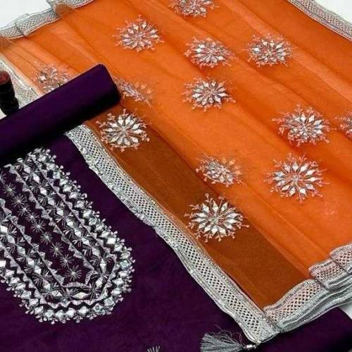 Ladies Dress unstitched Embroidery Suits