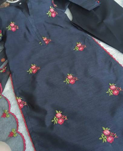 raw silk 3 pcs suit