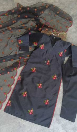 raw silk 3 pcs suit