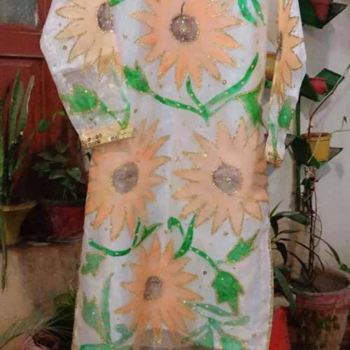 full organza paint suit