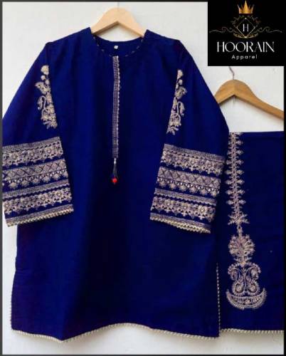 *Hoorain Apparel Arivals*🤩2pcStuff silk Embroidery 