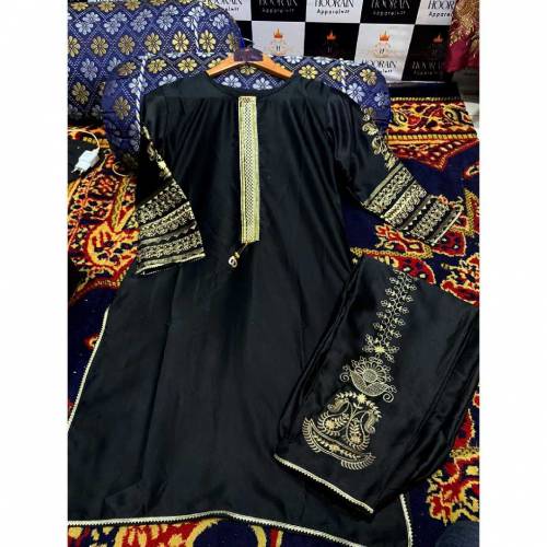 *Hoorain Apparel Arivals*🤩2pcStuff silk Embroidery 