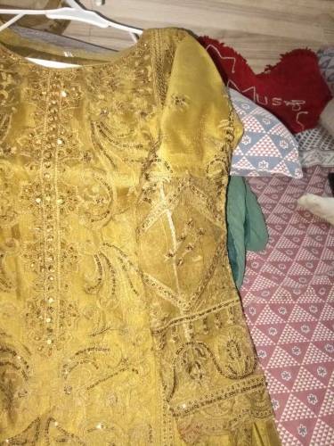 fabric organza sqance & embroidery
