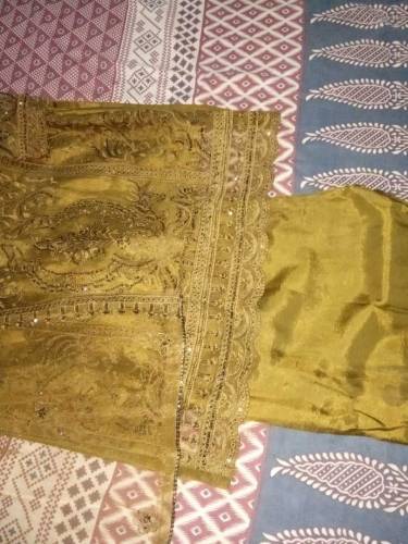 fabric organza sqance & embroidery