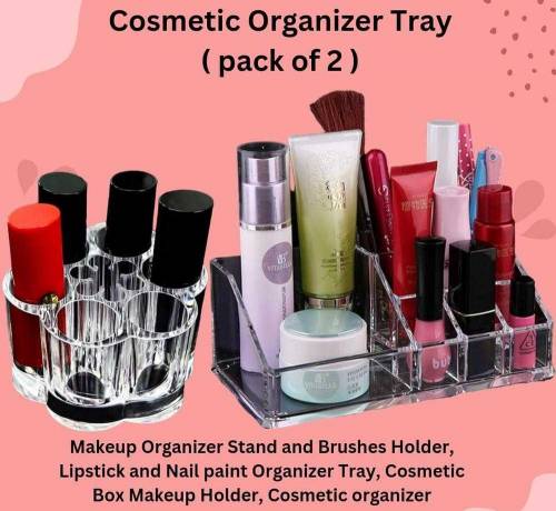 Cosmetics Organizer Tray, Pack of 2