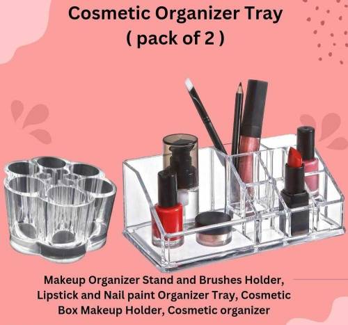 Cosmetics Organizer Tray, Pack of 2