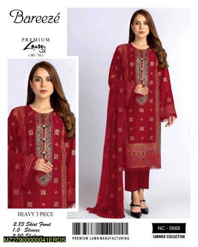 3 Piece Embroidered Lawn Suit