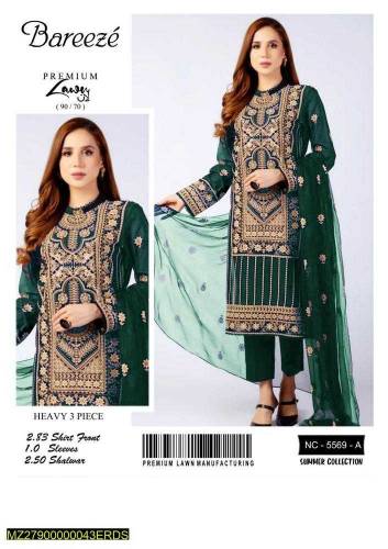 3 Piece Embroidered Lawn Suit
