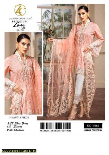 3 Piece Embroidered Lawn Suit
