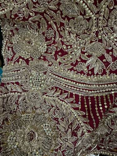 red brindle barat lehnga 