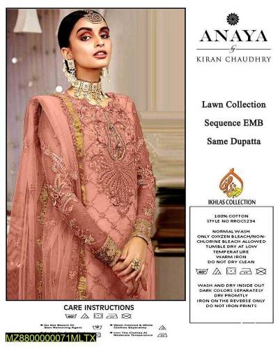 Unstitched Printed 3 Piece Lawn Suits of Brands