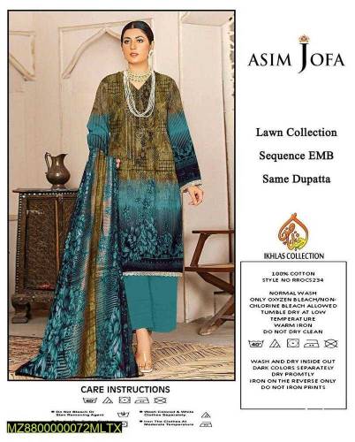 Unstitched Printed 3 Piece Lawn Suits of Brands