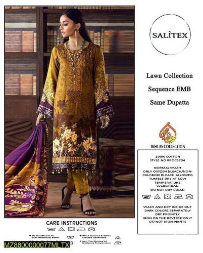 Unstitched Printed 3 Piece Lawn Suits of Brands
